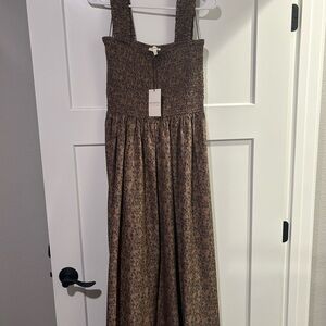 Promesa Floral Brown Maxi Dress